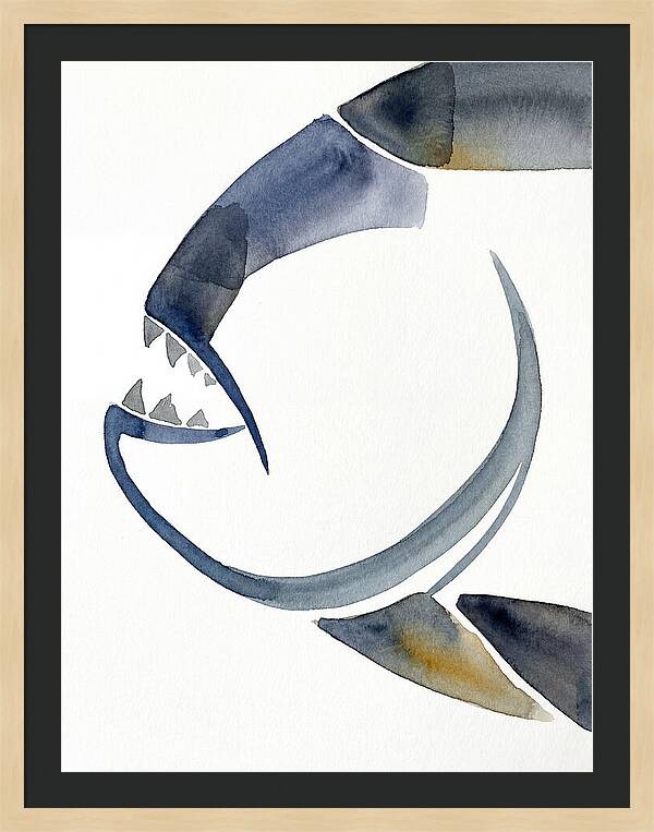 Piranha In Watercolor Style