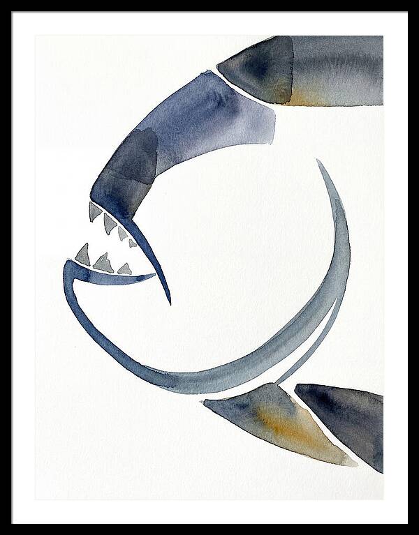 Piranha In Watercolor Style