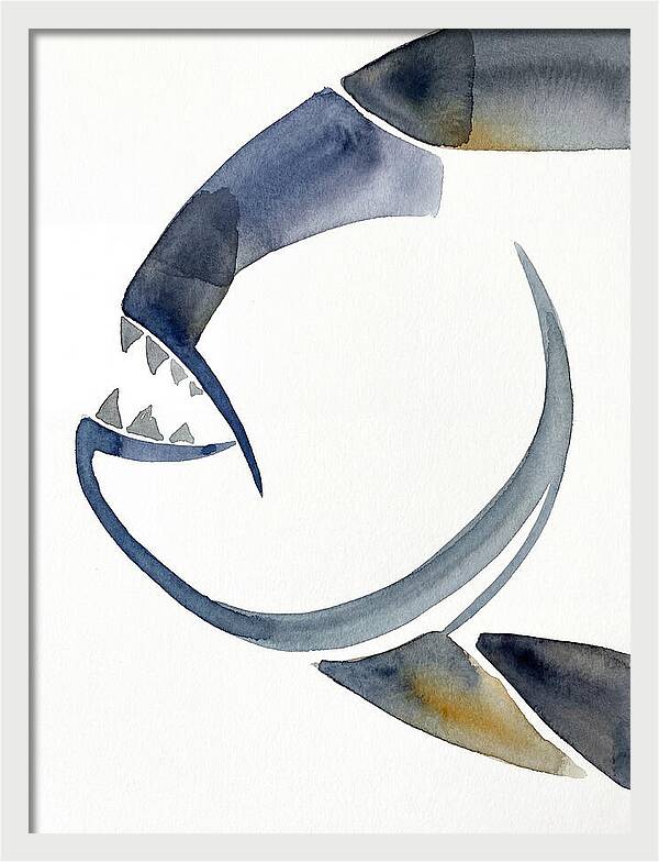 Piranha In Watercolor Style