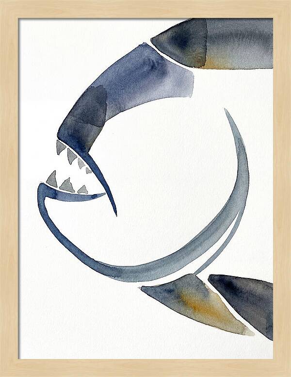 Piranha In Watercolor Style