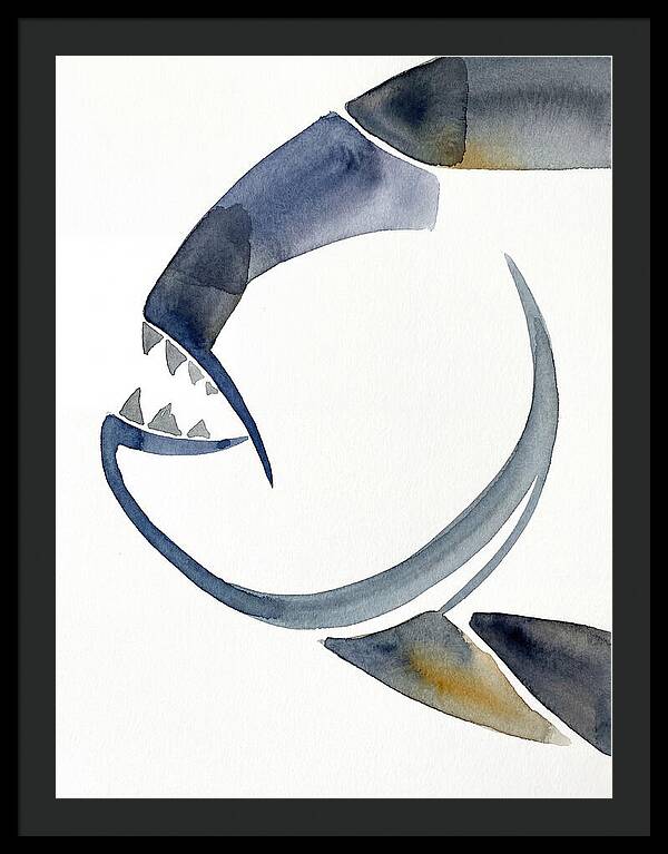 Piranha In Watercolor Style