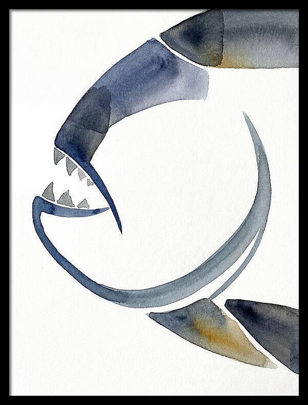 Piranha In Watercolor Style