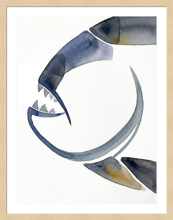 Piranha In Watercolor Style