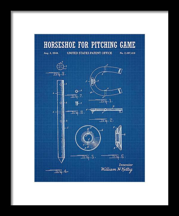 Pitching Horseshoe Blueprint Patent Us2497410a