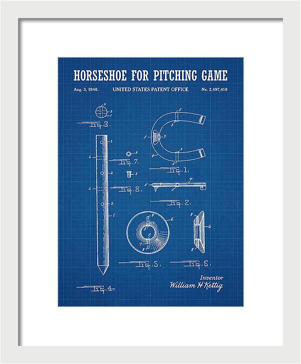 Pitching Horseshoe Blueprint Patent Us2497410a