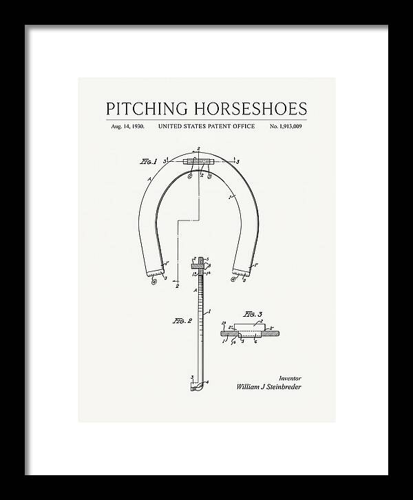 Pitching Horseshoes Minimalist Patent Us1913009a