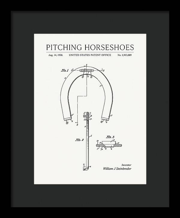 Pitching Horseshoes Minimalist Patent Us1913009a