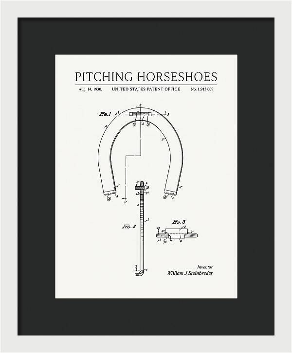 Pitching Horseshoes Minimalist Patent Us1913009a
