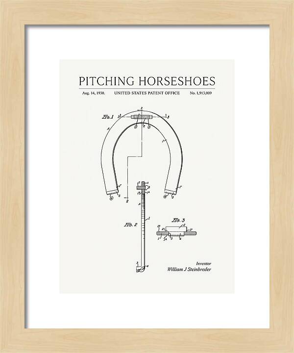Pitching Horseshoes Minimalist Patent Us1913009a