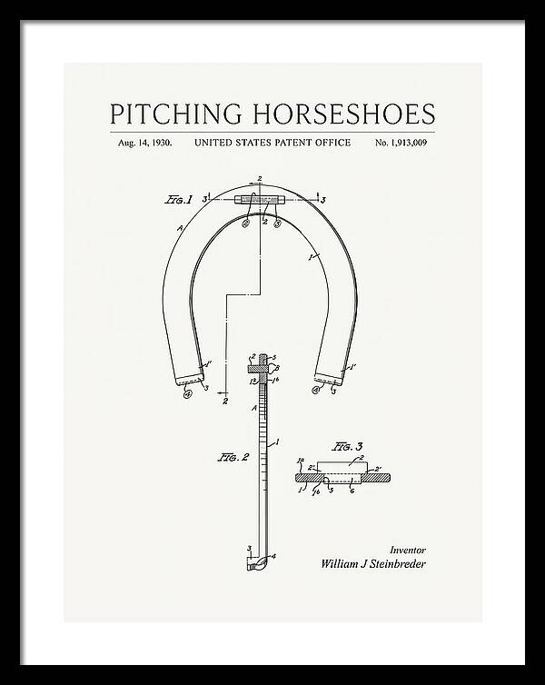Pitching Horseshoes Minimalist Patent Us1913009a