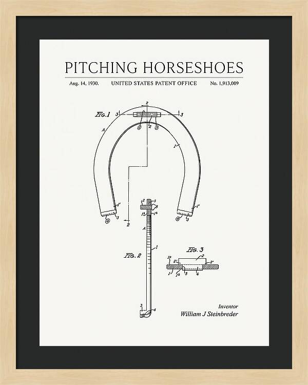 Pitching Horseshoes Minimalist Patent Us1913009a