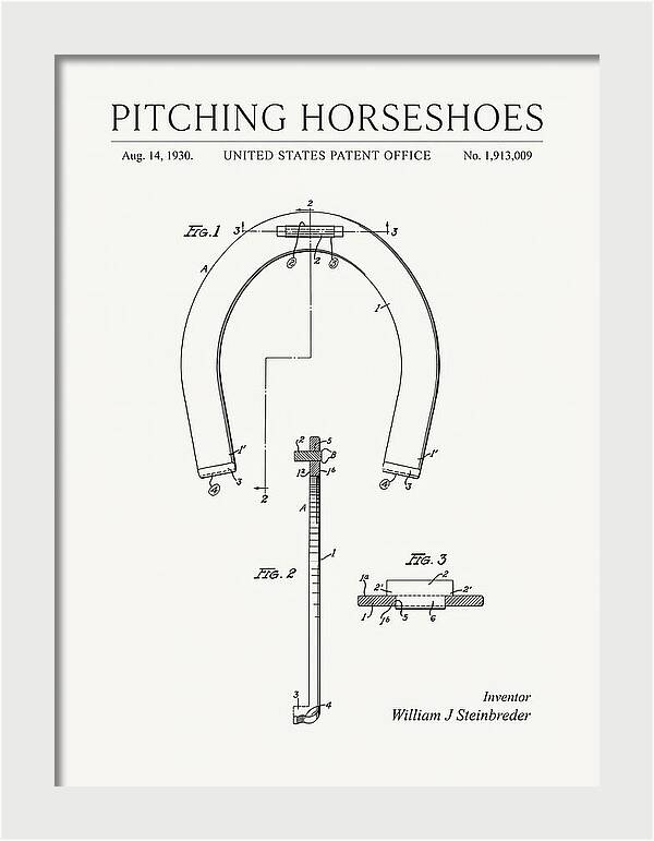 Pitching Horseshoes Minimalist Patent Us1913009a
