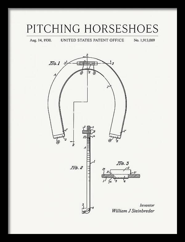 Pitching Horseshoes Minimalist Patent Us1913009a