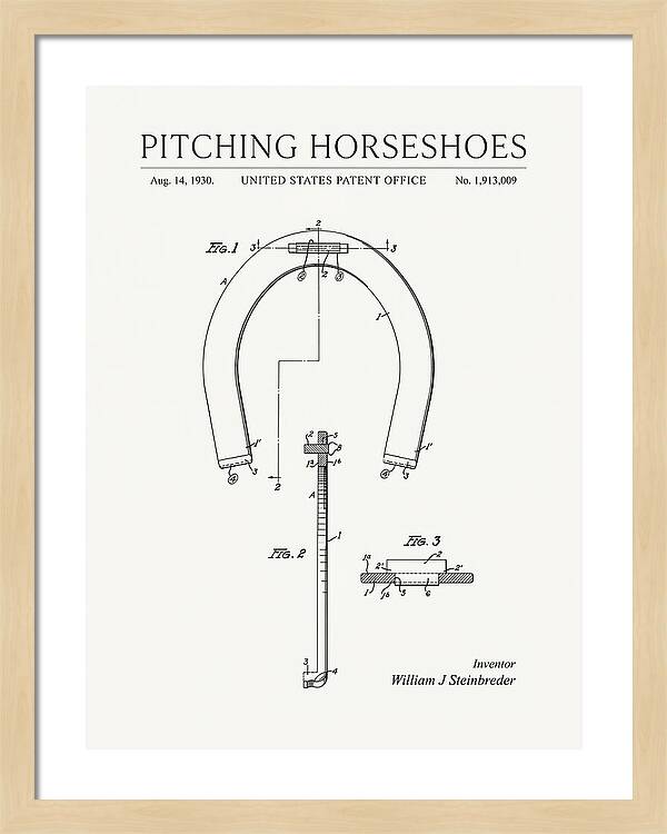Pitching Horseshoes Minimalist Patent Us1913009a