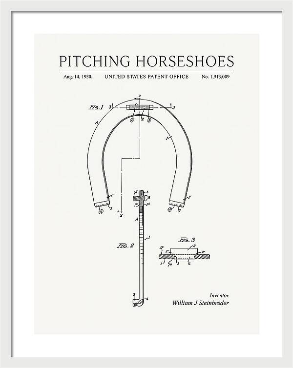 Pitching Horseshoes Minimalist Patent Us1913009a