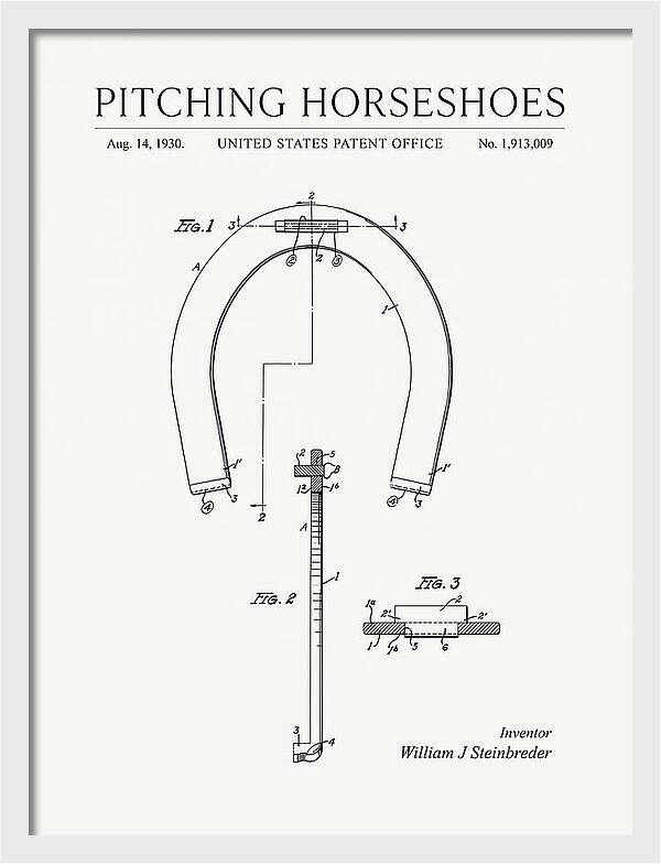 Pitching Horseshoes Minimalist Patent Us1913009a