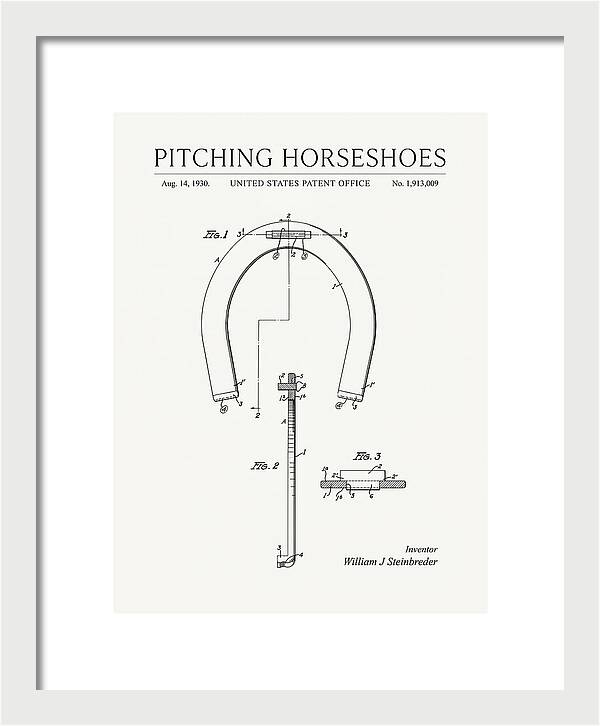 Pitching Horseshoes Minimalist Patent Us1913009a