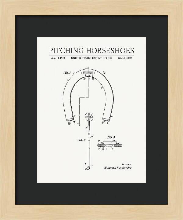 Pitching Horseshoes Minimalist Patent Us1913009a