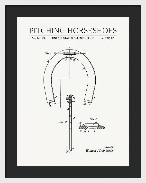 Pitching Horseshoes Minimalist Patent Us1913009a