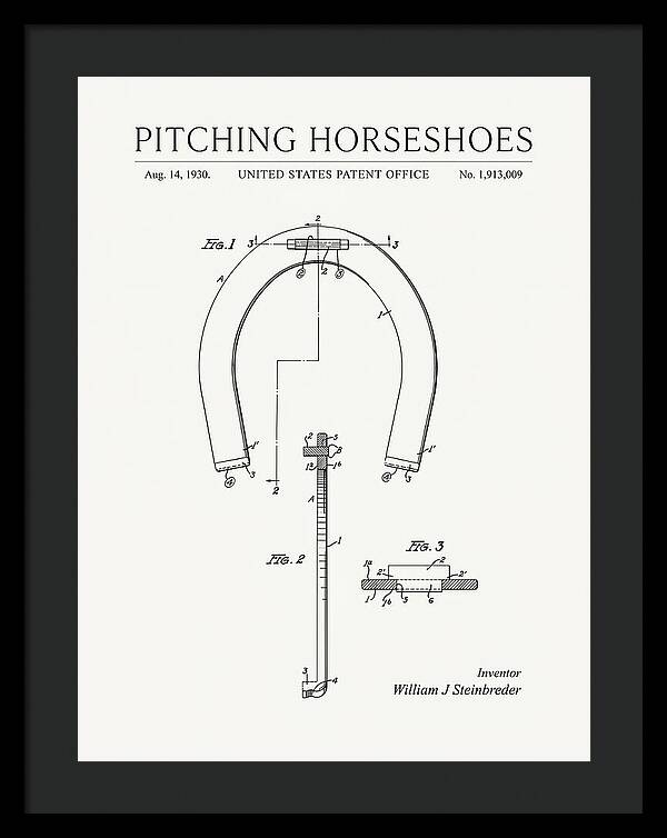 Pitching Horseshoes Minimalist Patent Us1913009a