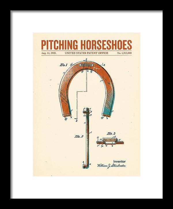 Pitching Horseshoes Retro Patent Us1913009a