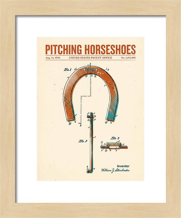 Pitching Horseshoes Retro Patent Us1913009a