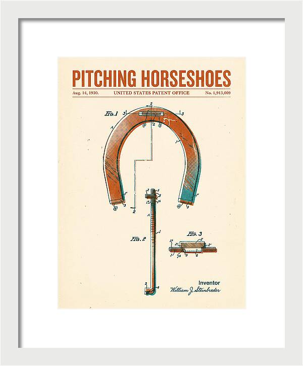 Pitching Horseshoes Retro Patent Us1913009a