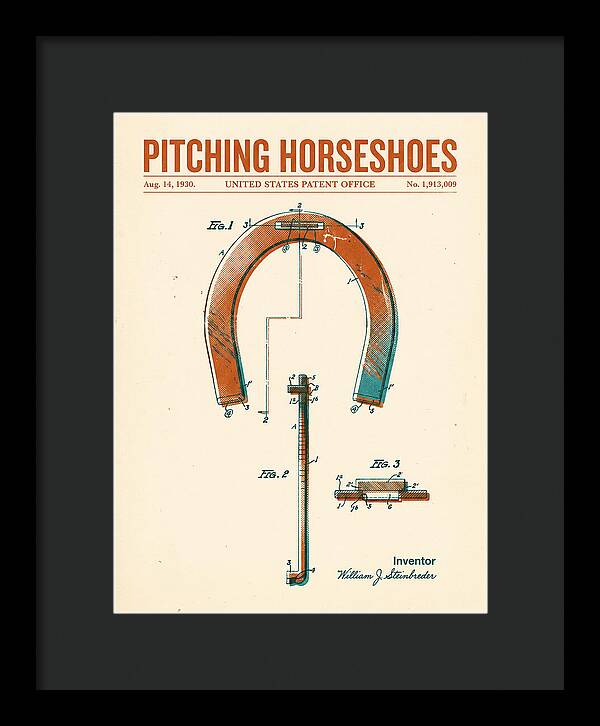 Pitching Horseshoes Retro Patent Us1913009a