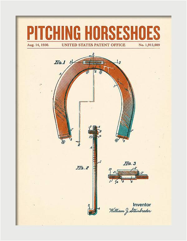 Pitching Horseshoes Retro Patent Us1913009a