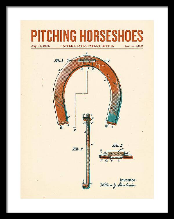 Pitching Horseshoes Retro Patent Us1913009a