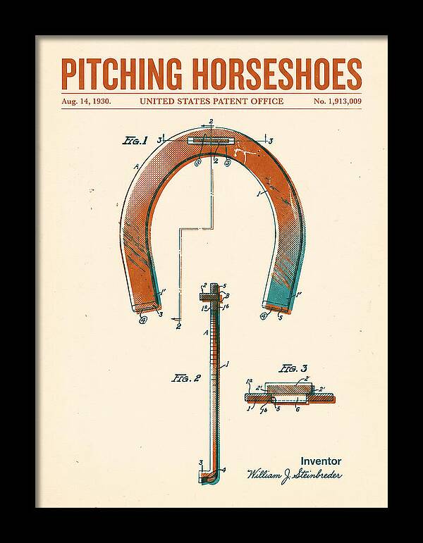 Pitching Horseshoes Retro Patent Us1913009a