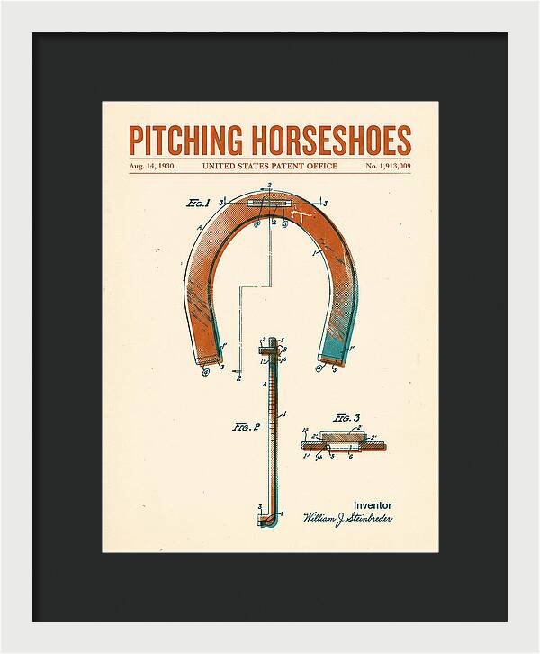 Pitching Horseshoes Retro Patent Us1913009a