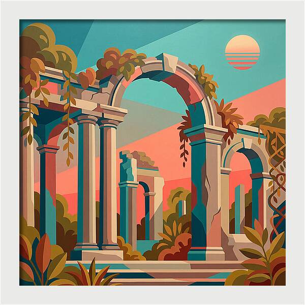 Plantation Ruins In Vibrant Hues