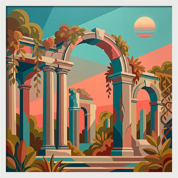 Plantation Ruins In Vibrant Hues