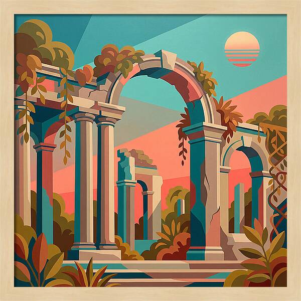 Plantation Ruins In Vibrant Hues