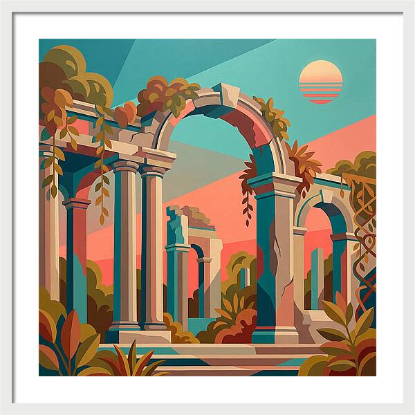 Plantation Ruins In Vibrant Hues