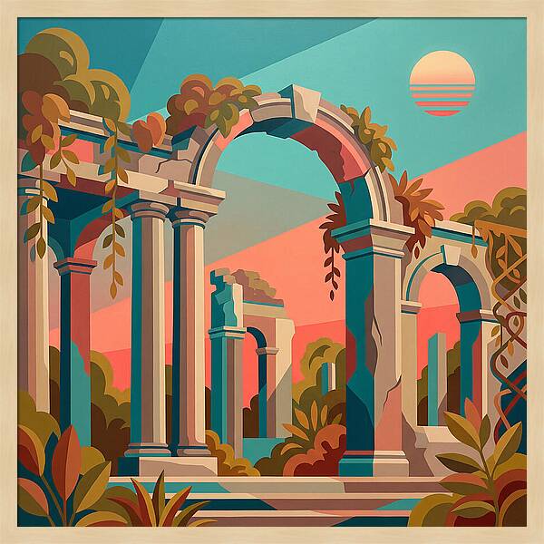 Plantation Ruins In Vibrant Hues