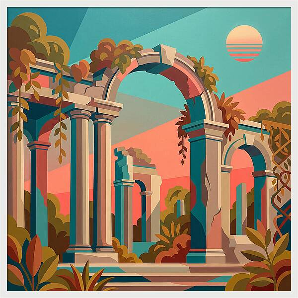 Plantation Ruins In Vibrant Hues