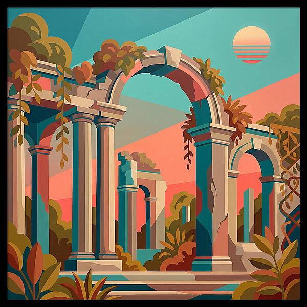 Plantation Ruins In Vibrant Hues
