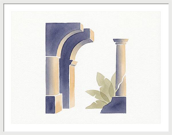 Plantation Ruins In Watercolor