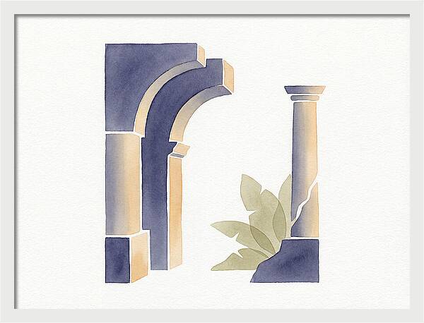Plantation Ruins In Watercolor