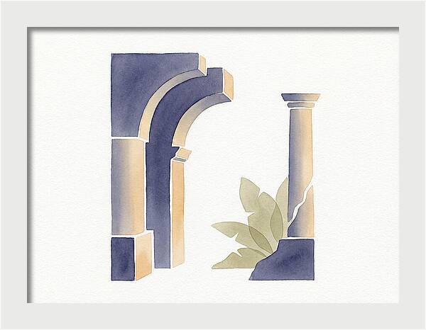 Plantation Ruins In Watercolor