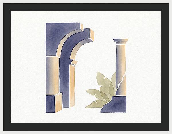 Plantation Ruins In Watercolor