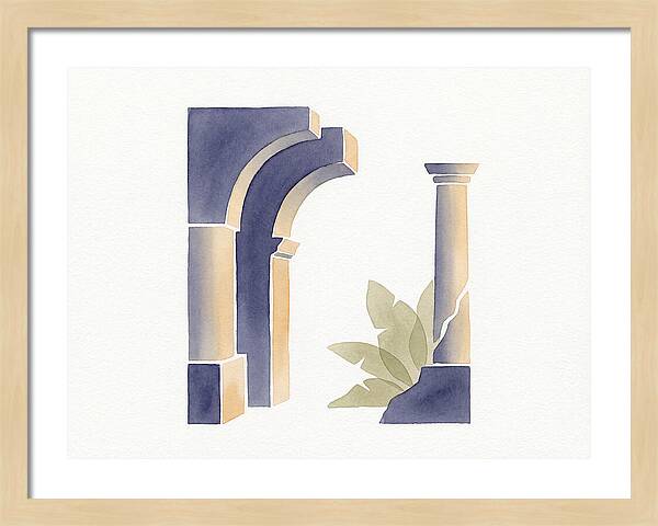 Plantation Ruins In Watercolor