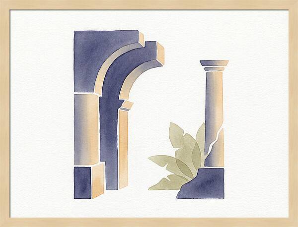 Plantation Ruins In Watercolor
