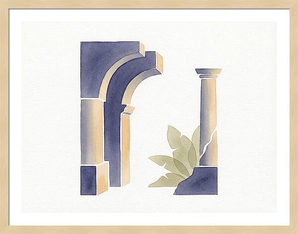 Plantation Ruins In Watercolor