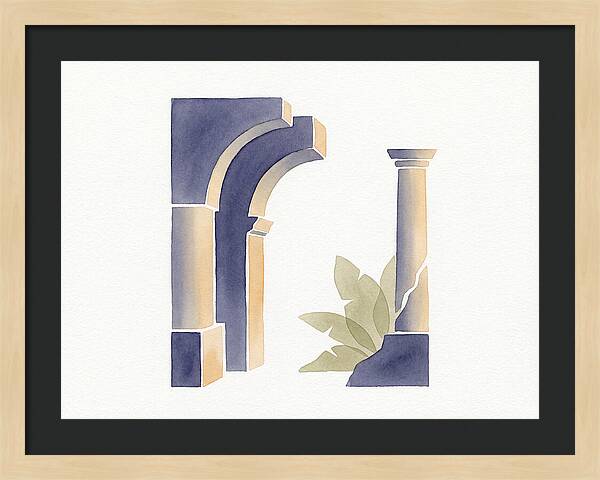 Plantation Ruins In Watercolor