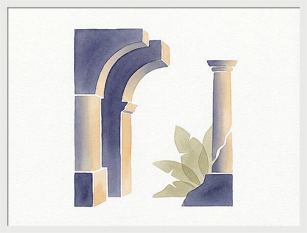 Plantation Ruins In Watercolor