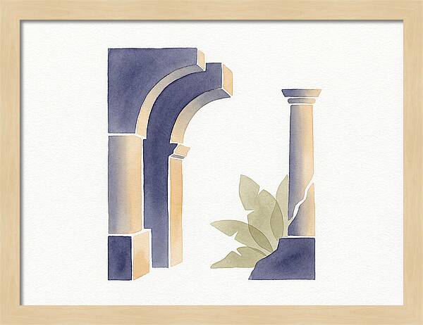 Plantation Ruins In Watercolor