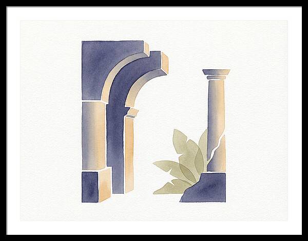 Plantation Ruins In Watercolor